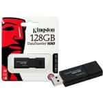 Ficha técnica e caractérísticas do produto Pendrive 128GB USB Kingston DataTraveler 100 Generation 3 DT100G3/128GB Preto