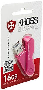 Ficha técnica e caractérísticas do produto Pendrive Kross Elegance 16Gb - Rosa