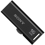 Ficha técnica e caractérísticas do produto Pendrive Sony Retratil Preto - 16Gb