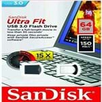 Ficha técnica e caractérísticas do produto Pendrive USB 3.0 - 64GB - SanDisk Ultra Fit - SDCZ43-064G-GAM46