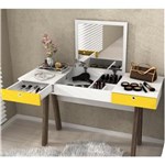 Ficha técnica e caractérísticas do produto Penteadeira Escrivaninha com Espelho MIlani Store - Amarelo