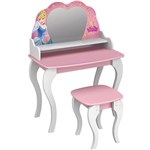 Ficha técnica e caractérísticas do produto Penteadeira Infantil Princesas Disney com Banqueta Branco/Rosa - Pura Magia