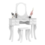 Ficha técnica e caractérísticas do produto Penteadeira Princesa com Espelho Branca