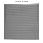 Ficha técnica e caractérísticas do produto Persiana PVC 25mm 1,60m X 1,80m Isadora Design Cinza