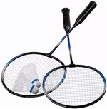 Ficha técnica e caractérísticas do produto Peteca Badminton e Raquetes Par