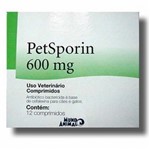 Ficha técnica e caractérísticas do produto Petsporin 600mg 12 Comprimidos - Mundo Animal