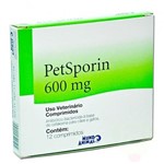 Ficha técnica e caractérísticas do produto Petsporin 600mg (12 Comprimidos) - Mundo Animal