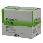 Ficha técnica e caractérísticas do produto Petsporin 75mg Antibiótico Cães e Gatos C/120 Comp. - Mundo Animal