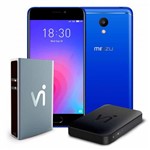 Ficha técnica e caractérísticas do produto Phonestation Meizu M6 Azul, Tela 5,2”, 3GB Ram, 32GB, Câmara 13MP/8MP, Dual Sim