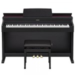 Ficha técnica e caractérísticas do produto Piano Digital Casio Celviano AP470 Preto com Fonte e Banqueta