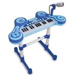 Ficha técnica e caractérísticas do produto Piano e Teclado Eletrônico Infantil - Azul - Unik Toys