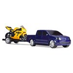 Ficha técnica e caractérísticas do produto Pick-Up Vision Racing com Moto - Azul e Amarelo - Roma Jensen