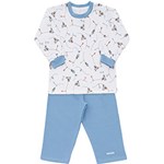 Ficha técnica e caractérísticas do produto Pijama de Moletinho 1 Dedeka Homewear Azul