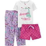 Ficha técnica e caractérísticas do produto Pijama Infantil Carters 3 peças Menina - 27001610