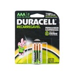 Ficha técnica e caractérísticas do produto Pilha AAA Recarregável Duracell 750mah