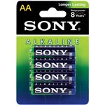 Ficha técnica e caractérísticas do produto Pilha Alcalina Aa Sony com 4 Unidade