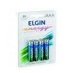 Ficha técnica e caractérísticas do produto Pilha Alcalina Aaa 1.5V Lr03 Elgin - Embalagem com 4 Pilhas
