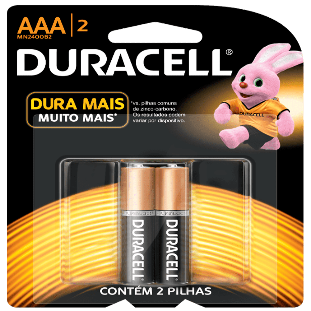 Ficha técnica e caractérísticas do produto Pilha Alcalina AAA - Cartela com 2 Unidades - Duracell DURACELL
