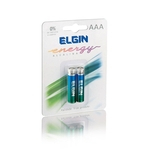 Ficha técnica e caractérísticas do produto Pilha Alcalina AAA LR03, Blister Com 2 Unidades, Elgin - 82154