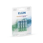 Ficha técnica e caractérísticas do produto Pilha Alcalina AAA LR3A 15V Blister C/ 4 Elgin 82155