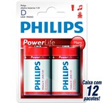 Ficha técnica e caractérísticas do produto Pilha Alcalina D Grande Power Life Lr20p2b97 Philips