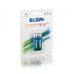 Ficha técnica e caractérísticas do produto Pilha Alcalina Elgin AAA LR03 - Blister com 2 Unidades