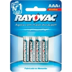 Ficha técnica e caractérísticas do produto Pilha Alcalina Palito AAA Rayovac Pague 3 e Leve 4