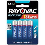 Ficha técnica e caractérísticas do produto Pilha Alcalina Pequena AA Leve 4 Pague 3 - Rayovac