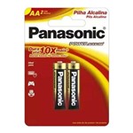 Pilha Alcalina Pequena Aa Panasonic Cartela com 2 Unidades
