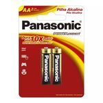 Ficha técnica e caractérísticas do produto Pilha Alcalina pequena AA Panasonic Cartela Com 2 Unidades