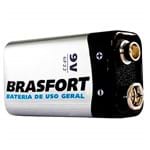 Ficha técnica e caractérísticas do produto Pilha Bateria 9V Brasfort 6F22 6312