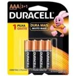 Ficha técnica e caractérísticas do produto Pilha Duracell Alcalina AAA Leve 4 Pague 3