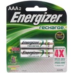 Ficha técnica e caractérísticas do produto Pilha Energizer Recarregavel AAA2 com 4x Mais Duraçao 1,2Vcc