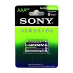 Ficha técnica e caractérísticas do produto Pilha Palito Aaa Alcalina Sony 1,5V Cartela com 2 Pilhas