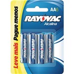 Ficha técnica e caractérísticas do produto Pilha Pequena Alcalina Rayovac Leve 4 Pague 3