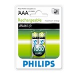Ficha técnica e caractérísticas do produto Pilha Philips Recarregavel Aaa 1.2v 1000mah Original - Blue