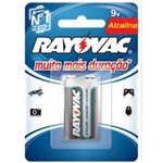 Ficha técnica e caractérísticas do produto Pilha Rayovac Alcalina Bateria 9v