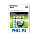 Ficha técnica e caractérísticas do produto Pilha Recarreg?vel com 4 Aaa 1.2v 900mah Nimh Philips