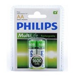 Ficha técnica e caractérísticas do produto Pilha Recarregavel Philips 1600Mah Aa com 2 - R6B2A160/97