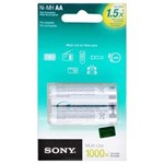 Ficha técnica e caractérísticas do produto Pilha Recarregável Sony AA 1,5x com 2 Unidades - Branco