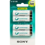 Ficha técnica e caractérísticas do produto Pilha Recarregável Sony Aa Pack C/ 4 2500Mah Nh-Aa-B4Gn