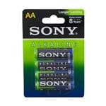 Ficha técnica e caractérísticas do produto Pilha Sony AA Alcalina com 4 Unidades