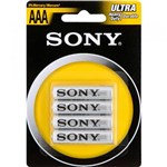 Ficha técnica e caractérísticas do produto Pilha Zinco Carbono AAA Ultra Heavy Duty R03-NUB4A SONY - Sony