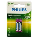 Ficha técnica e caractérísticas do produto Pilhas Philips Recarregáveis 950 Mah Aaa com 2 - (r03b2-a95/97)