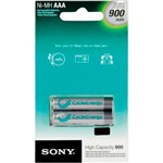 Ficha técnica e caractérísticas do produto Pilhas Recarregáveis AAA 900 C/2 Unidades - Sony