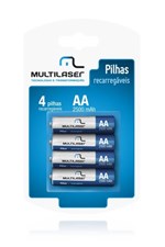 Ficha técnica e caractérísticas do produto Pilhas Recarregaveis Multilaser Aa (2500mah) - 4 Unidades