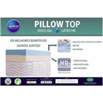 Ficha técnica e caractérísticas do produto Pillow Top Visco Nasa Gel + Látex Hr Foam Queen 8cm - Aumar - Branco