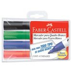 Ficha técnica e caractérísticas do produto Pincel p/Quadro Branco c/4 cores sortidas - Faber Castell