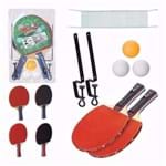 Ficha técnica e caractérísticas do produto Kit Ping Pong Tênis Mesa 2 Raquetes 3 Bolinhas + Rede