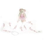 Pingente de Cortina Ursa Bailarina Rosa Quarto Bebê Infantil Menina (Unidade)